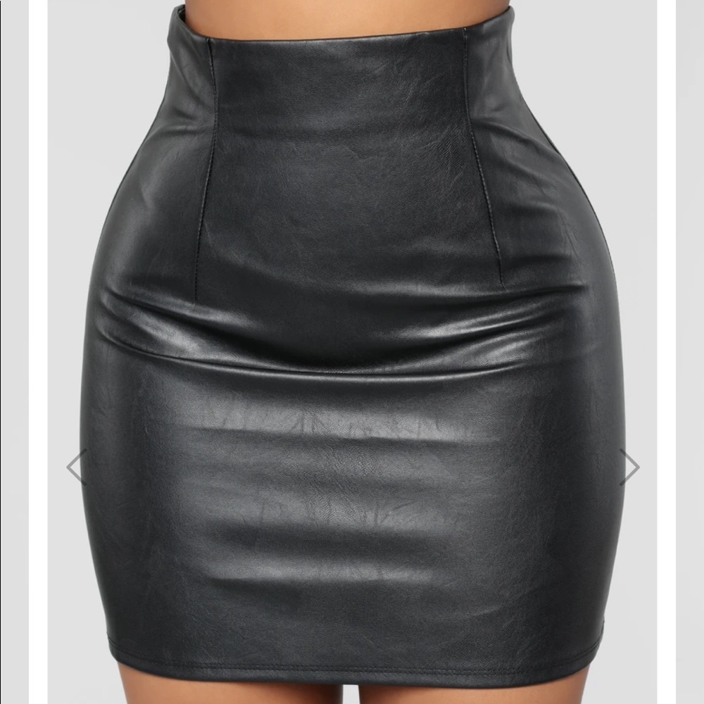 Fashion Nova Faux Leather Skirt